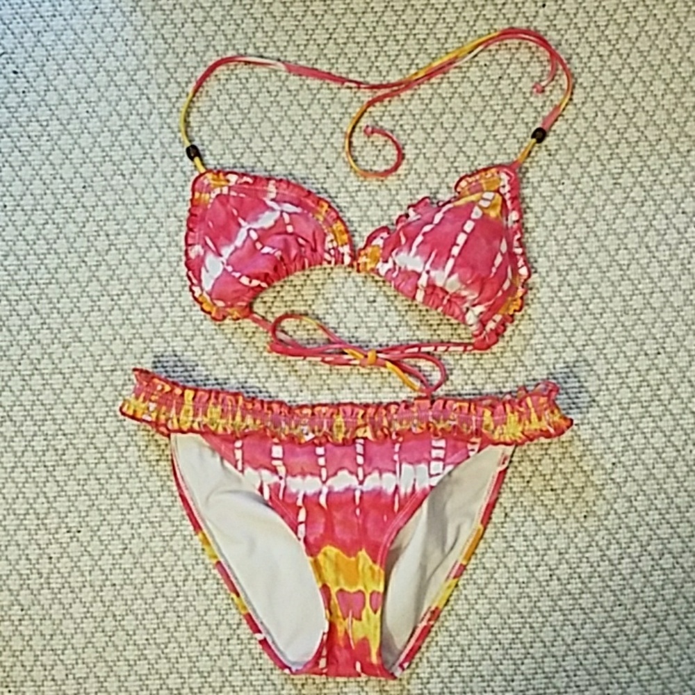 Hobie Pink Tye-Dye Bikini  sz L